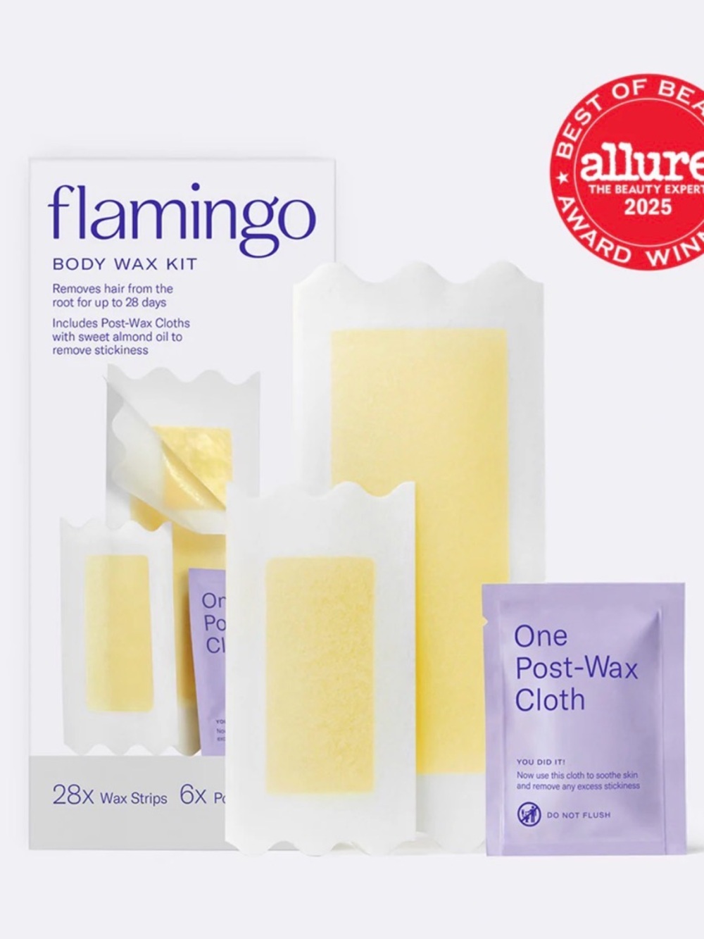 Flamingo Body Wax Kit - 28 Strips - Bundle of 4